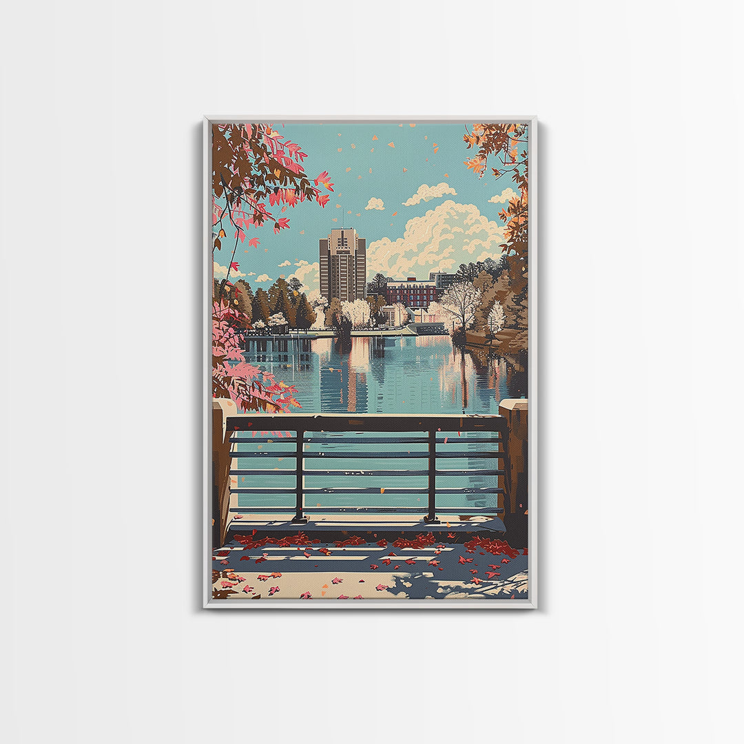 Greensboro Travel Poster, Canvas Print, City Travel Poster, Travel Wall Art, Fine Art Print, Wall Art, City Illustration, Home Decor