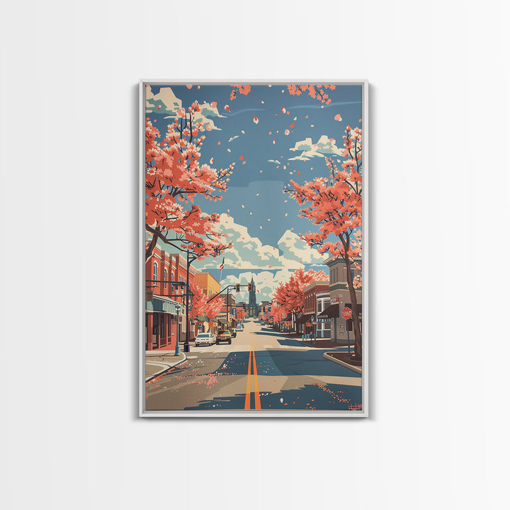 Independence Travel Poster, Framed Canvas Print, Vintage Travel Print, City Wall Art, Art Print, Wanderlust Gift, Retro Travel Print