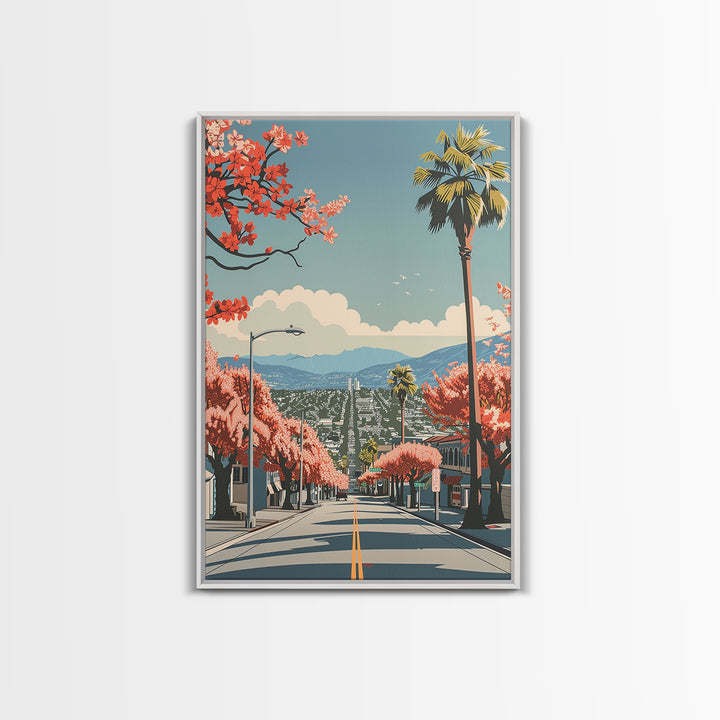Inglewood Travel Poster, Framed Canvas Print, City Travel Poster, Travel Wall Art, Vintage Travel, Retro Wall Art, Minimalist Poster