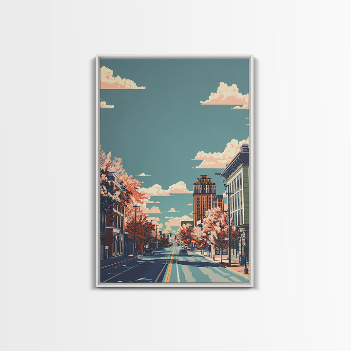 Jackson Travel Poster, Framed Canvas Print, Retro Wall Art, Travel Print, Mid Century Wall Art, Vintage Travel Print, Vintage Travel