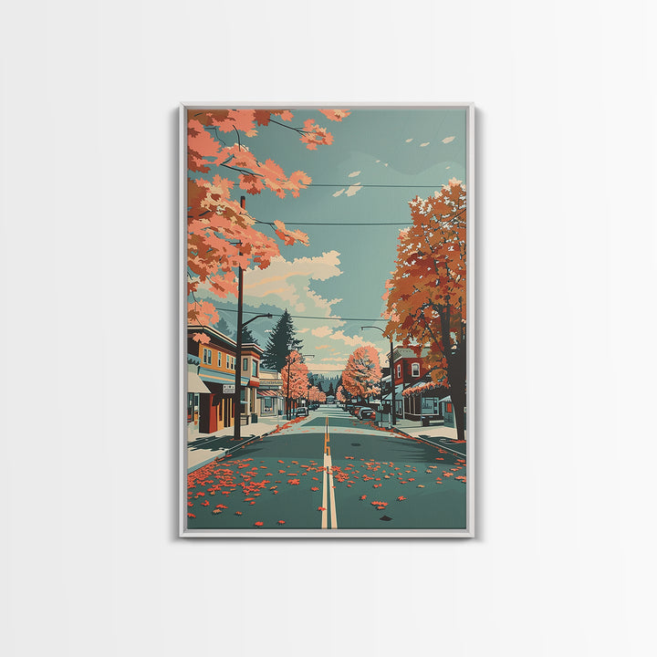 Kent Travel Poster, Framed Canvas Print, City Art Print, Travel Wall Art, Retro Travel Print, Travel Art Print, Watercolor Cityscape