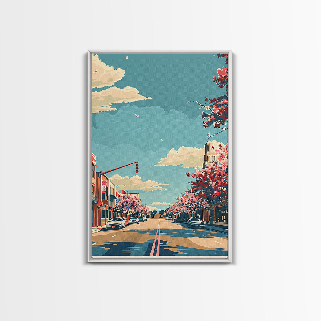 Killeen Travel Poster, Framed Canvas Print, Poster Print, Travel Wall Art, Vintage Travel Print, Mid Century Wall Art, Travel Prints