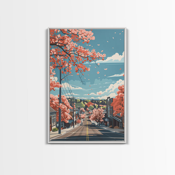 Lees Summit Travel Poster, Framed Canvas Print, City Art Print, Travel Wall Art, Colorful Wall Art, Landscape Art, Home Office Decor