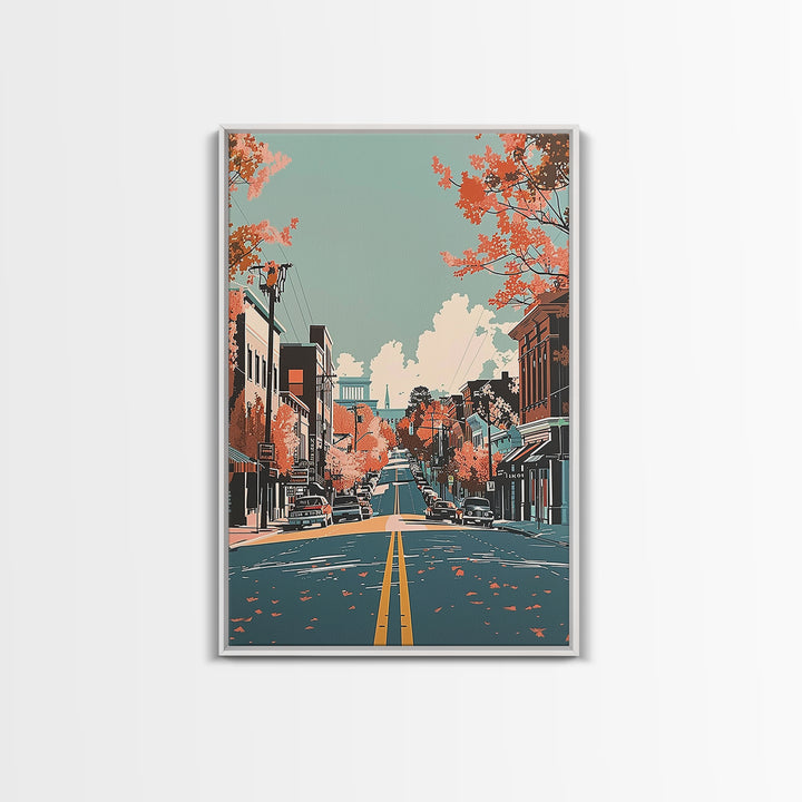 Macon Travel Poster, Canvas Print, City Art Print, Travel Wall Art, Travel Prints, Vintage Posters, City Travel Poster, Travel Print