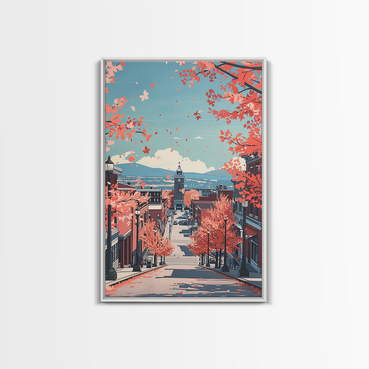Manchester Travel Poster, Framed Canvas Print, Vintage Travel Print, City Wall Art, Retro Wall Art, City Travel Poster, Travel Print