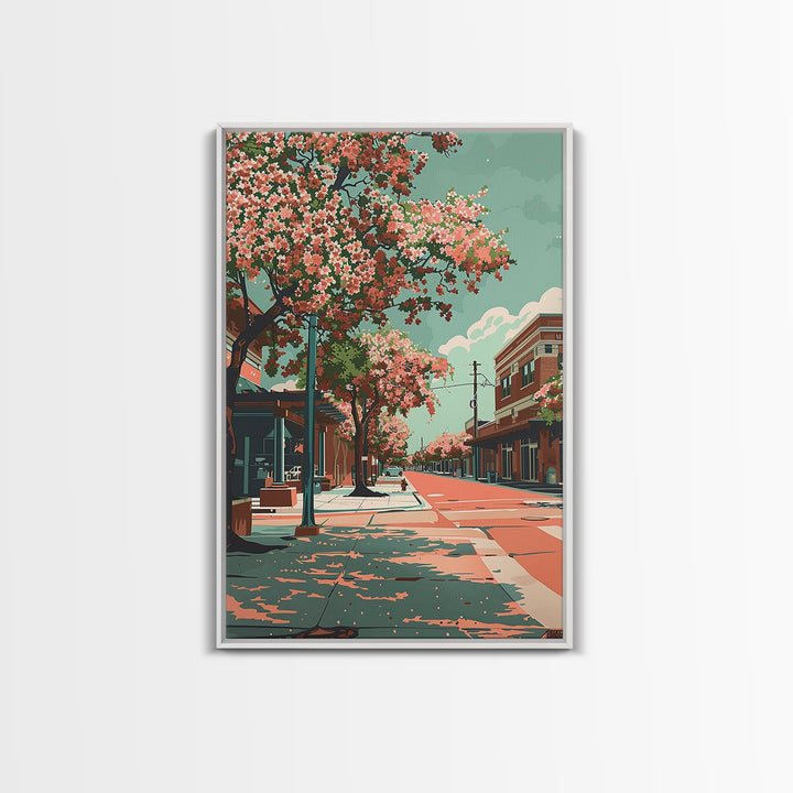 McKinney Travel Poster, Framed Canvas Print, Travel Art Print, Modern Wall Decor, Travel Wall Art, Travel Posters, Home Office Decor