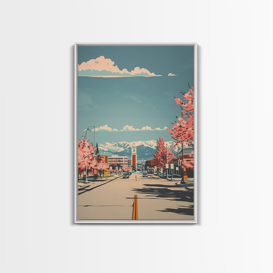 Meridian Travel Poster, Canvas Print, City Travel Poster, Travel Wall Art, Vintage City Poster, Gallery Wall Set, Retro Travel Print