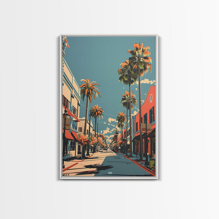 Miramar Travel Poster, Canvas Print, Travel Prints, Landscape Art, Vintage Posters, Vintage Travel Art, Wall Art, Retro Travel Print