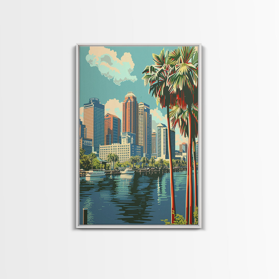 New Orleans Travel Poster, Canvas Print, Travel Wall Decor, Minimalist Poster, Retro Travel Print, Modern Wall Decor, City Art Print