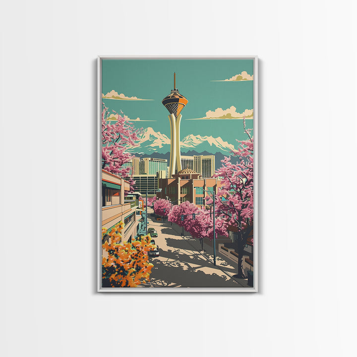 North Las Vegas Travel Poster, Canvas Print, City Art Print, Travel Wall Art, Colorful Wall Art, Retro Travel Poster, Travel Posters