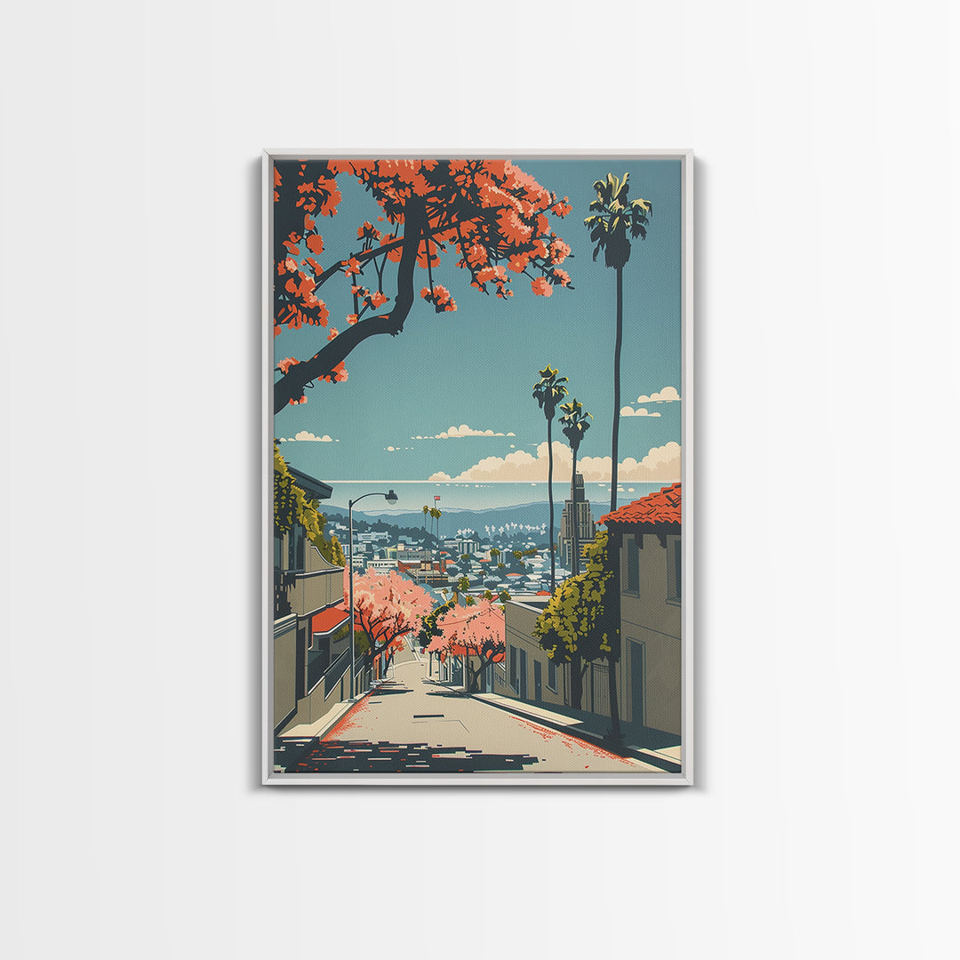 Orange Travel Poster, Canvas Print, City Travel Poster, Travel Wall Decor, Art Print, Retro Travel Poster, Poster Art, City Wall Art