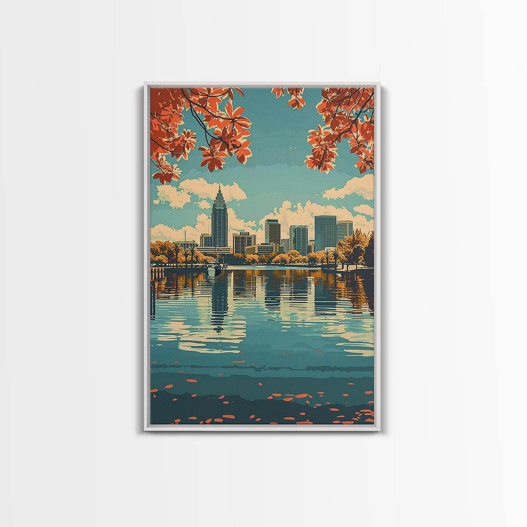 Orlando Travel Poster, Framed Canvas Print, City Travel Poster, Vintage City Poster, Travel Wall Art, Travel Posters, Vintage Poster