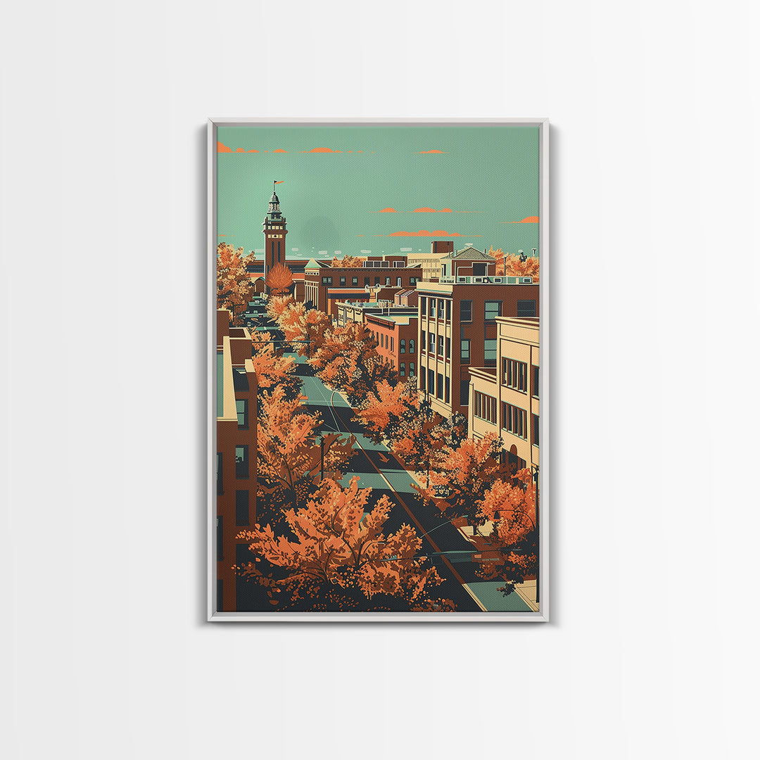 Overland Park Travel Poster, Framed Canvas Print, Travel Art Print, Modern Wall Decor, Colorful Wall Art, Poster Art, City Art Print
