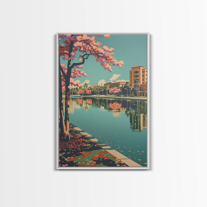 Pembroke Pines Travel Poster, Canvas Print, Travel Art Print, Modern Wall Decor, Retro Wall Art, Wall Art, Art Print, City Art Print