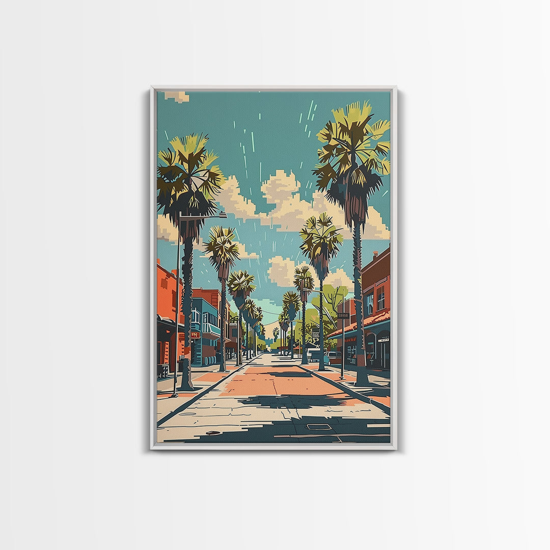 Rancho Cucamonga Travel Poster, Framed Canvas Print, Travel Wall Art, City Wall Art, Travel Art Print, Wanderlust Gift, Travel Decor