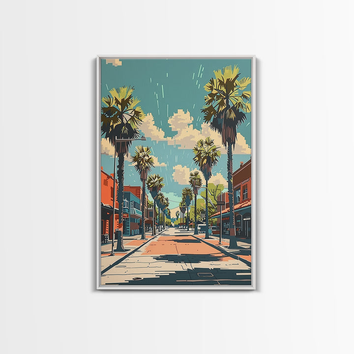 Rancho Cucamonga Travel Poster, Framed Canvas Print, Travel Wall Art, City Wall Art, Travel Art Print, Wanderlust Gift, Travel Decor