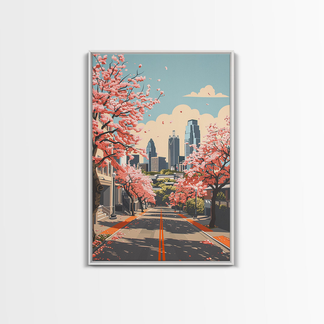 Richardson Travel Poster, Framed Canvas Print, Poster Print, Travel Wall Art, Fine Art Print, Vintage City Poster, Minimalist Poster