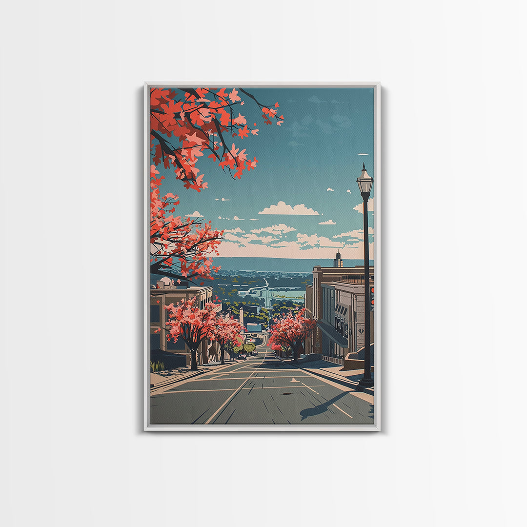 Round Rock Travel Poster, Framed Canvas Print, City Travel Poster, Travel Wall Decor, Fine Art Print, Travel Posters, City Art Print