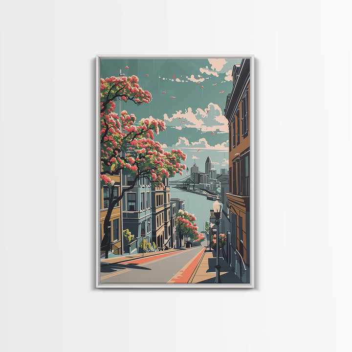 Savannah Travel Poster, Canvas Print, City Travel Poster, Vintage City Poster, Vintage Travel Print, Travel Print, City Illustration