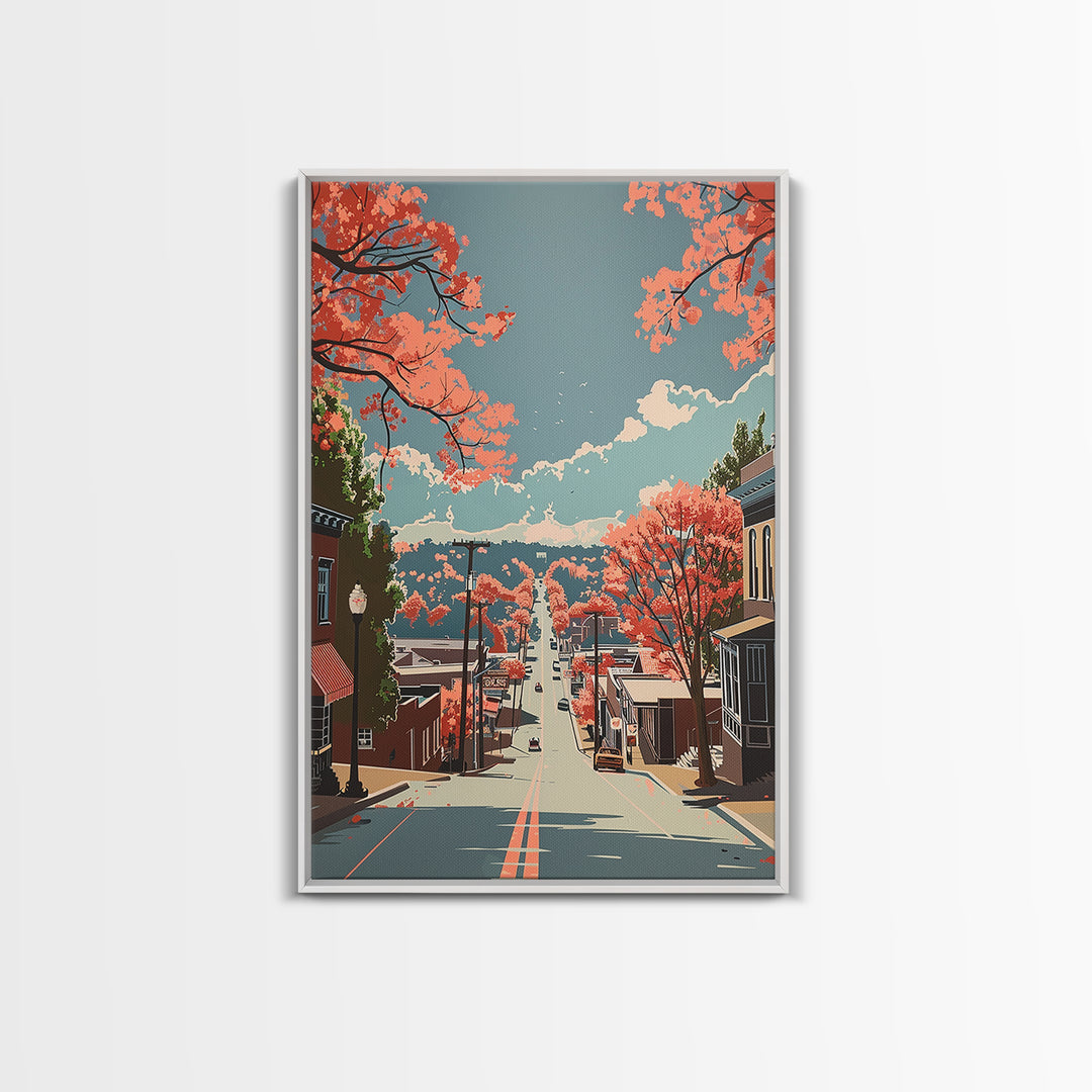 South Fulton Travel Poster, Framed Canvas Print, Retro Travel Poster, City Wall Art, Vintage Travel Art, Poster Art, Wanderlust Gift