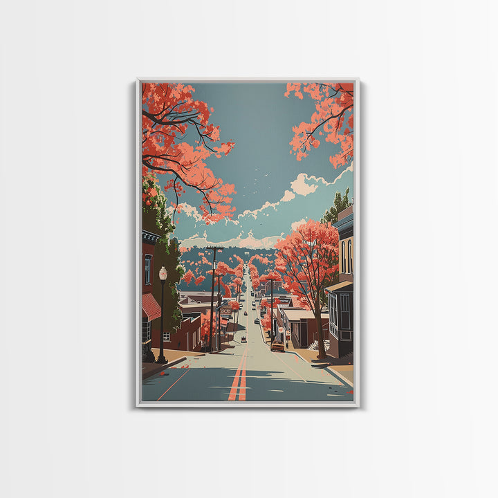 South Fulton Travel Poster, Framed Canvas Print, Retro Travel Poster, City Wall Art, Vintage Travel Art, Poster Art, Wanderlust Gift
