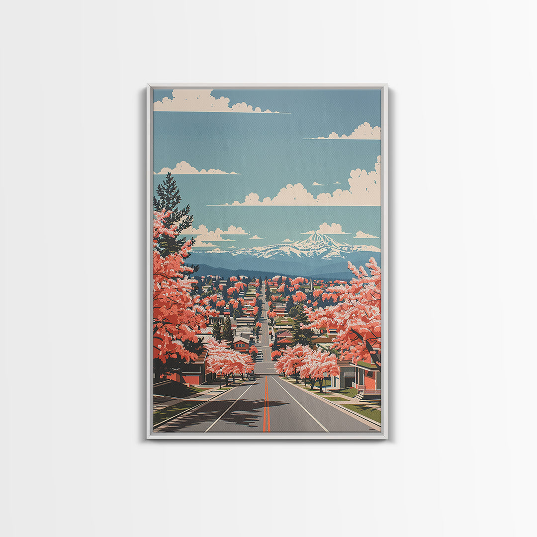 Spokane Valley Travel Poster, Canvas Print, City Travel Poster, Vintage City Poster, Minimalist Poster, Travel Print, Travel Posters
