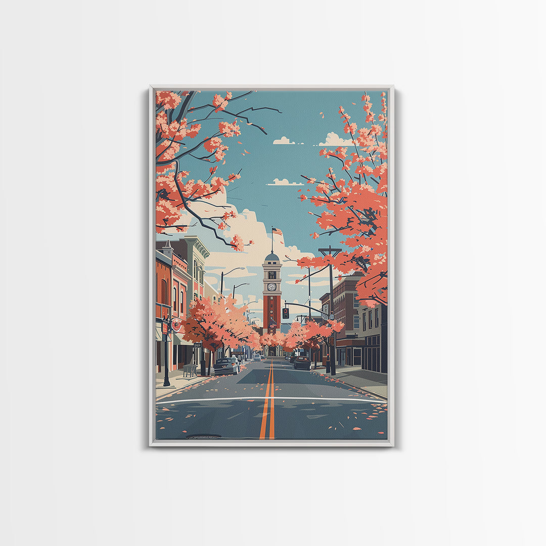 Springfield Travel Poster, Framed Canvas Print, City Travel Poster, Travel Wall Art, Gallery Wall Set, City Art Print, Travel Prints