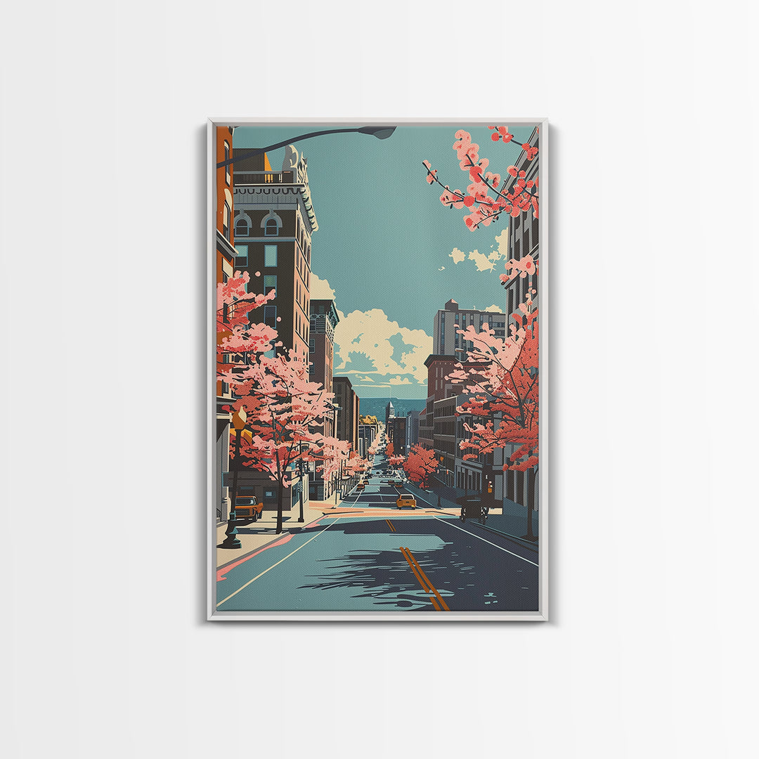 Syracuse Travel Poster, Canvas Print, City Travel Poster, Travel Wall Art, Watercolor Cityscape, Landscape Art, Living Room Wall Art