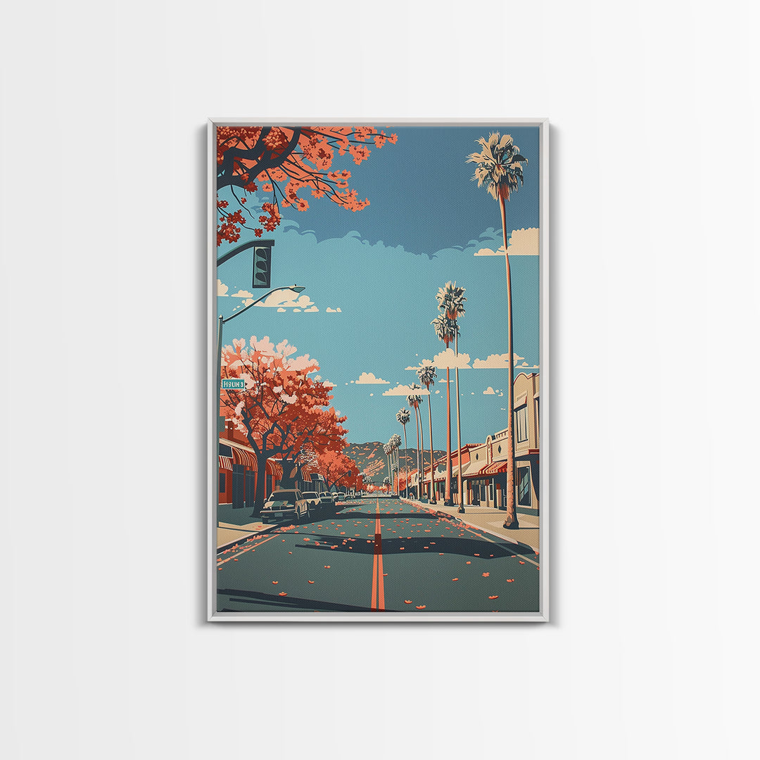 Victorville Travel Poster, Framed Canvas Print, Retro Travel Poster, City Wall Art, Vintage Poster, Retro Travel Print, Travel Print