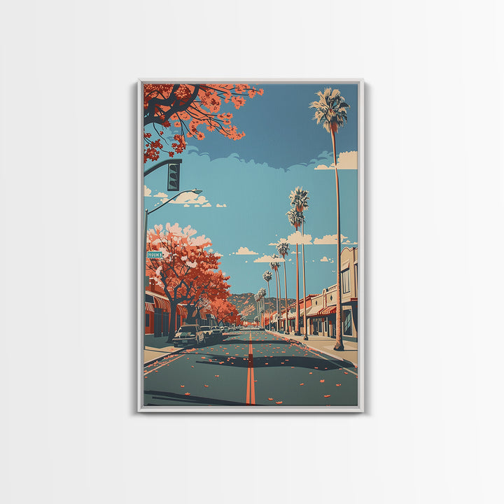 Victorville Travel Poster, Framed Canvas Print, Retro Travel Poster, City Wall Art, Vintage Poster, Retro Travel Print, Travel Print