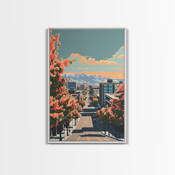 West Valley City Travel Poster, Canvas Print, City Travel Poster, Travel Wall Decor, Landscape Art, Travel Prints, Modern Wall Decor
