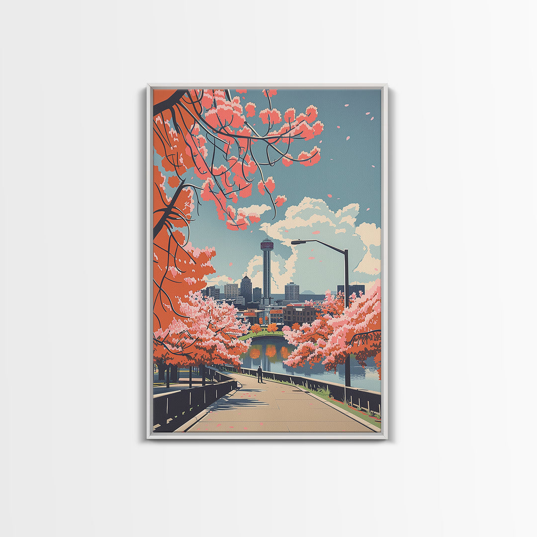 Wichita Falls Travel Poster, Canvas Print, Retro Travel Poster, City Wall Art, Vintage Travel Print, City Illustration, Poster Print