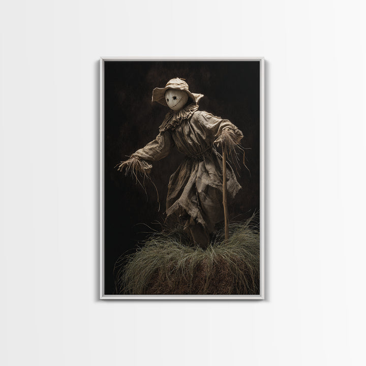 The Living Scarecrow, Danse Macabre Art, Vertical Wall Art, Macabre Wall Art, Canvas Print, Halloween Wall Art