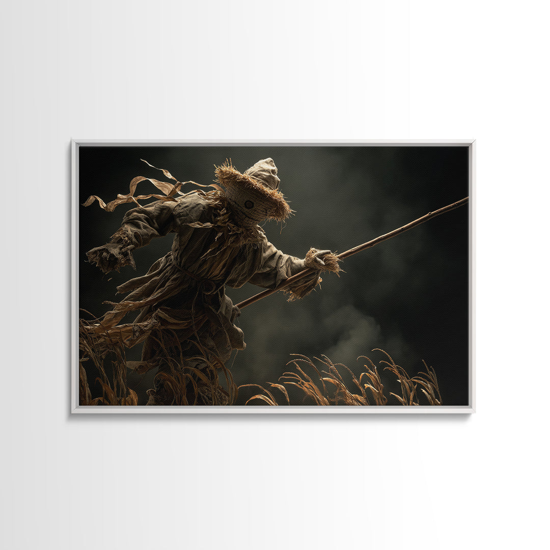 The Living Scarecrow, Baroque Witchcraft Art, Landscape Wall Art, Dark Fantasy Wall Art, Canvas Print, Halloween Wall Art