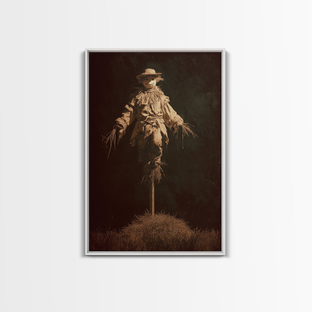 The Living Scarecrow, Decadent Gothic Art, Vertical Wall Art, Macabre Wall Art, Canvas Print, Halloween Wall Art, Statement Wall Art