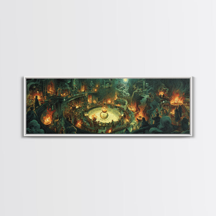 The Mad Alchemist, Apocalyptic Romantic Art, Extra Wide Wall Art, Dark Fantasy Wall Art, Canvas Print, Halloween Wall Art, Halloween Decor