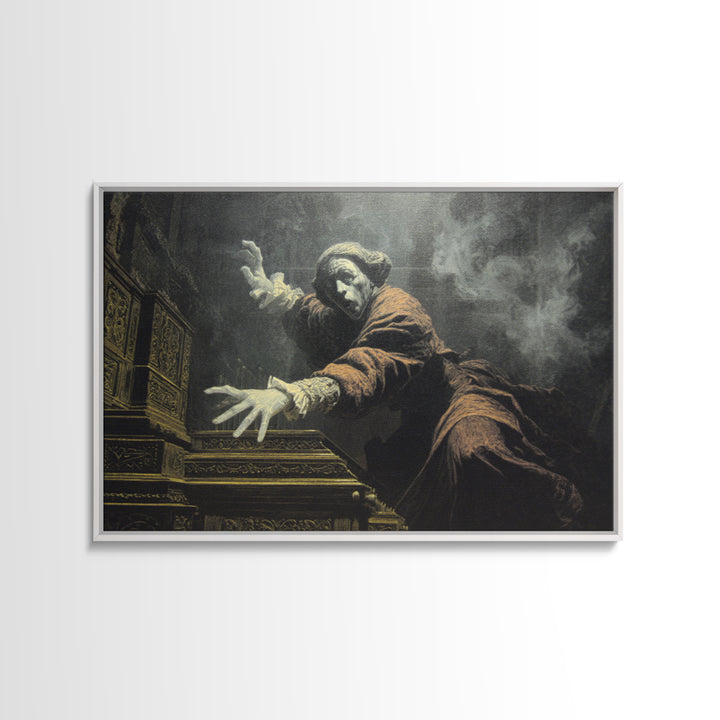 The Phantom Organist, Symbolist Gothic Landscape, Landscape Wall Art, Macabre Wall Art, Canvas Print, Halloween Wall Art