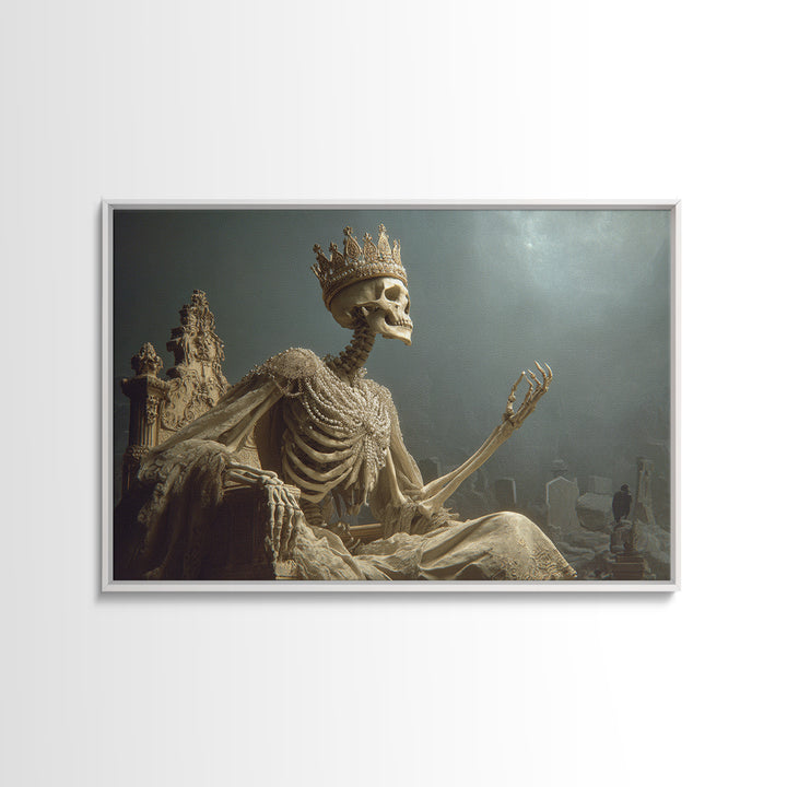 The Bone Queen, Romantic Gothic Landscape, Landscape Wall Art, Gothic Horror Wall Art, Canvas Print, Halloween Wall Art