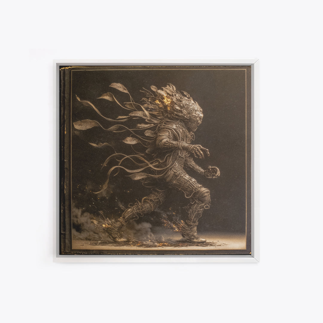 The Candlewax Man, Biomechanical Horror Art, Square Wall Art, Macabre Wall Art, Canvas Print, Halloween Wall Art, Halloween Decor