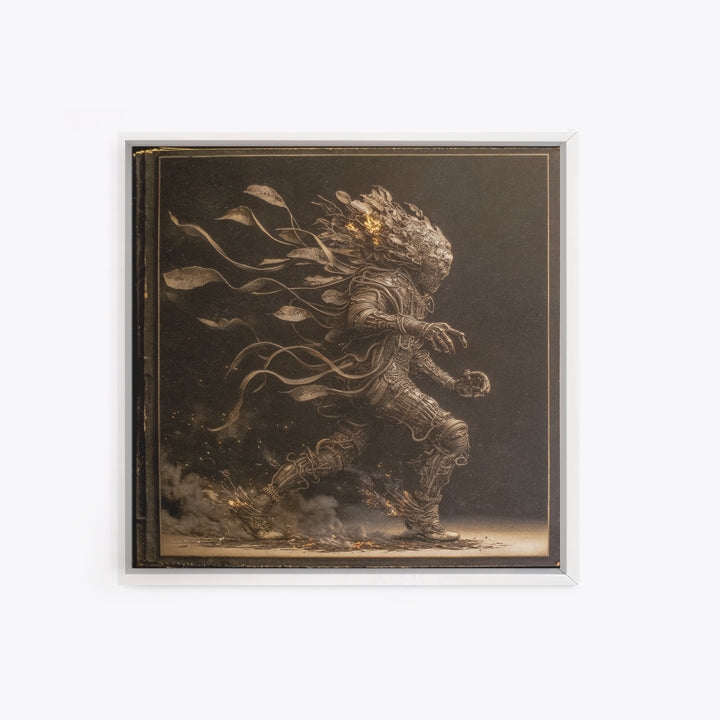 The Candlewax Man, Biomechanical Horror Art, Square Wall Art, Macabre Wall Art, Canvas Print, Halloween Wall Art, Halloween Decor