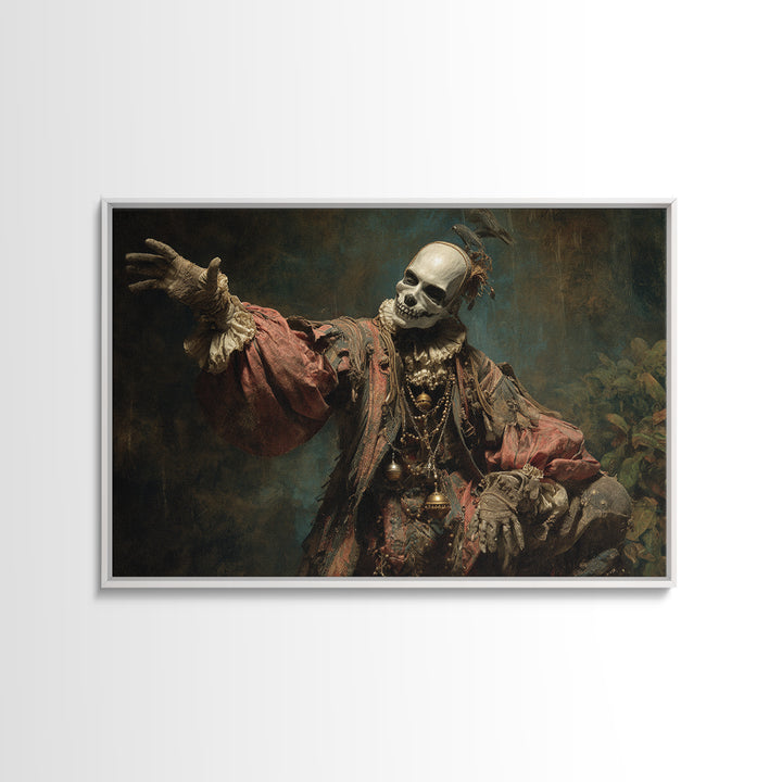 The Phantom Jester, Symbolist Gothic Landscape, Landscape Wall Art, Gothic Horror Wall Art, Canvas Print, Halloween Wall Art