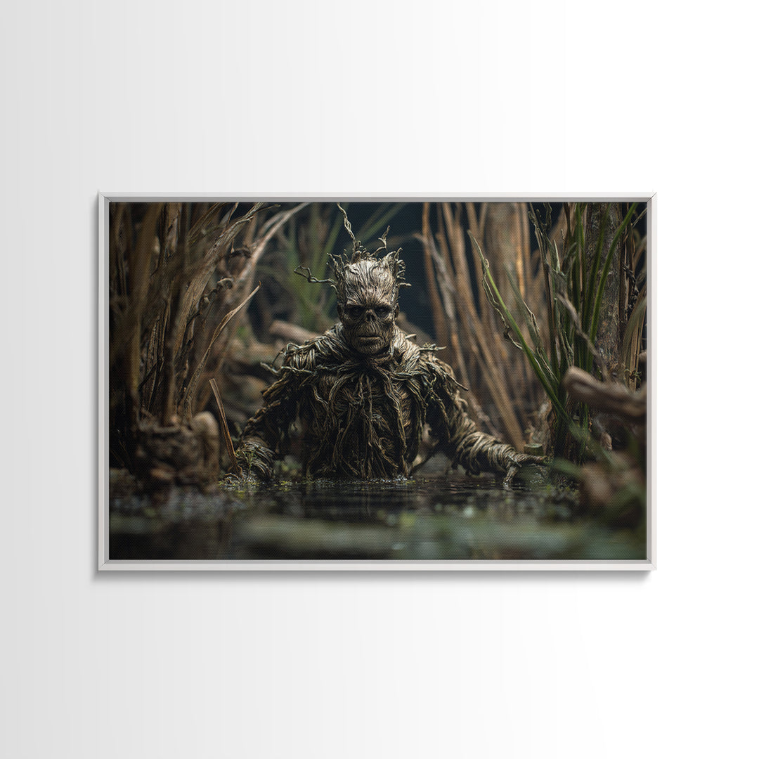 The Bog Mummy, Baroque Witchcraft Art, Landscape Wall Art, Dark Fantasy Wall Art, Canvas Print, Halloween Wall Art, Halloween Decor
