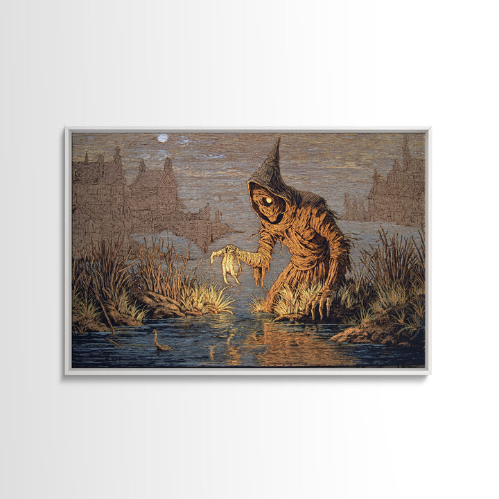 The Bog Mummy, Victorian Macabre Art, Landscape Wall Art, Dark Fantasy Wall Art, Canvas Print, Halloween Wall Art, Horror Wall Art
