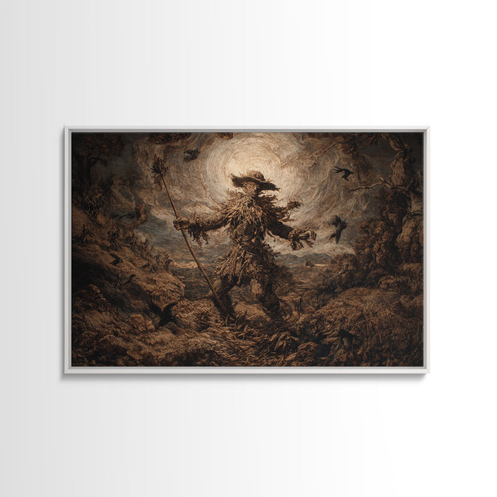 The Harvest Demon, Baroque Witchcraft Art, Landscape Wall Art, Gothic Horror Wall Art, Canvas Print, Halloween Wall Art, Halloween Decor