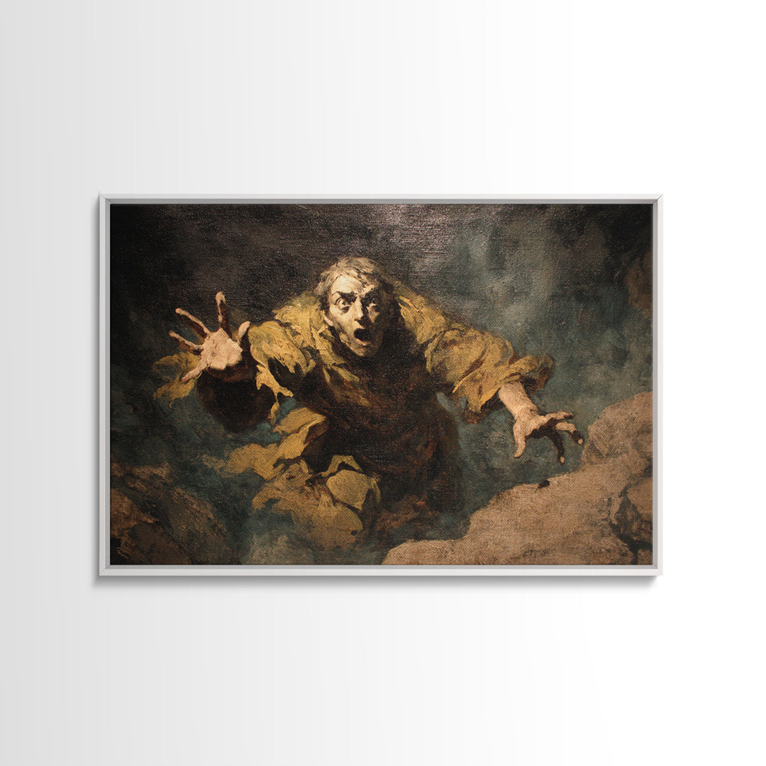 The Stone-Circle Spirit, Gothic Nightmare Art, Landscape Wall Art, Dark Fantasy Wall Art, Framed Canvas Print, Halloween Wall Art