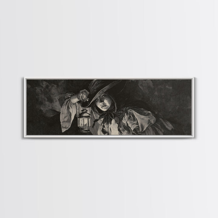The Crossroads Spirit, Dark Romantic Horror Art, Extra Wide Wall Art, Dark Fantasy Wall Art, Framed Canvas Print, Halloween Wall Art