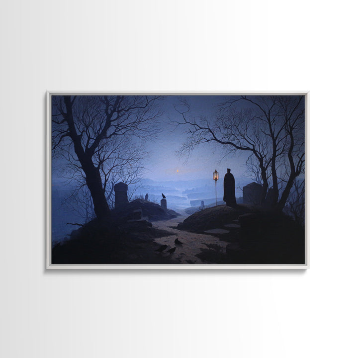 The Crossroads Spirit, Romantic Gothic Landscape, Landscape Wall Art, Gothic Horror Wall Art, Framed Canvas Print