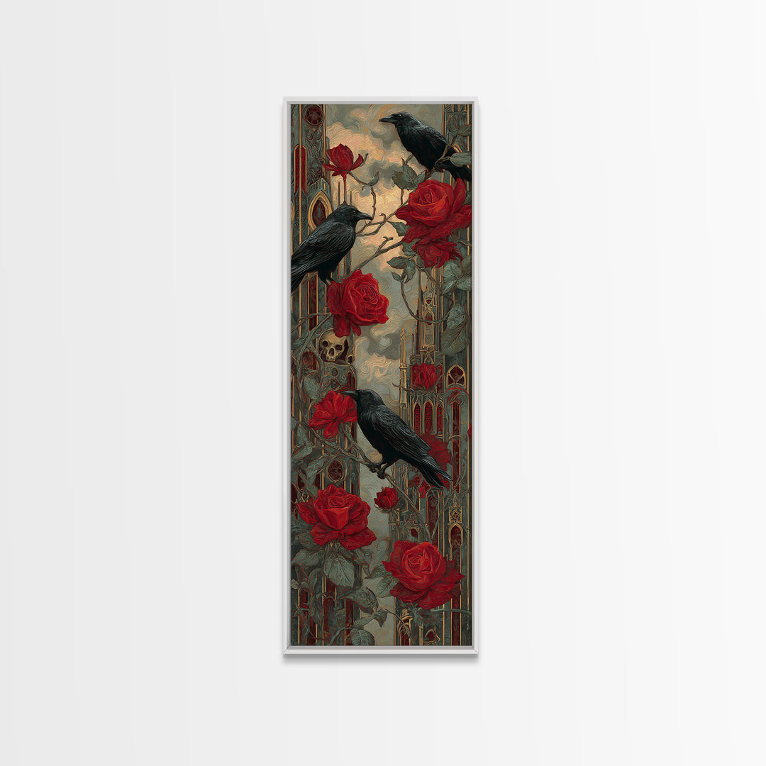 Storm Clouds over an Abandoned Field Framed Canvas Print, Dark Art, Fine Art Print, Living Room Decor, Fine Art, Nocturne, DAR-1x3-50