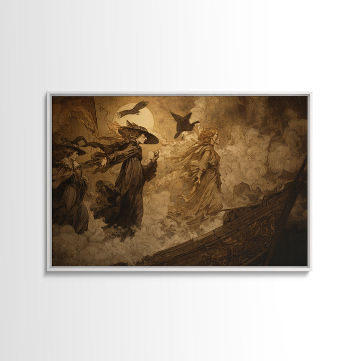 The Shipwreck Cove, Decadent Gothic Art, Landscape Wall Art, Gothic Horror Wall Art, Canvas Print, Halloween Wall Art