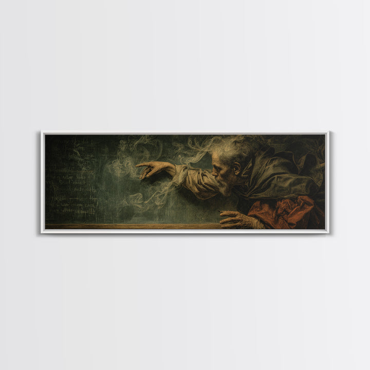 The Silent Schoolhouse, Dark Renaissance Art, Extra Wide Wall Art, Macabre Wall Art, Canvas Print, Halloween Wall Art